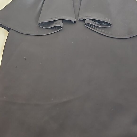 Guess Cocktail Sheer Front & Back Peplum Mini Dress Black Small - Picture 15 of 16